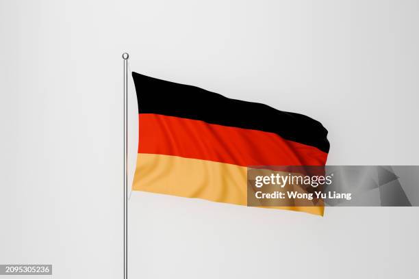 germany flag with white background - german flag stock pictures, royalty-free photos & images