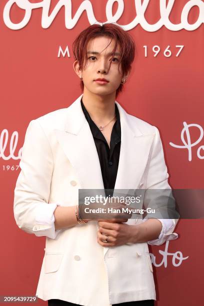Heeseung aka Lee Hee-Seung of boy band ENHYPEN is seen at the Pomellato 'Pom Pom Dot' collection launching party on March 18, 2024 in Seoul, South...