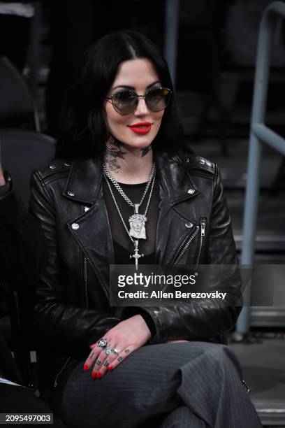 Dorothy attends a basketball game between the Los Angeles Lakers and the Atlanta Hawks at Crypto.com Arena on March 18, 2024 in Los Angeles,...