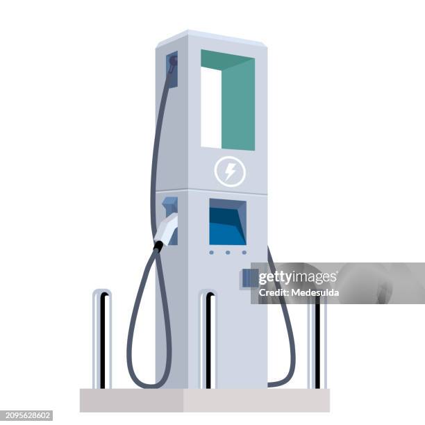 illustrations, cliparts, dessins animés et icônes de borne de recharge pour véhicules électriques. - chargeur de batterie