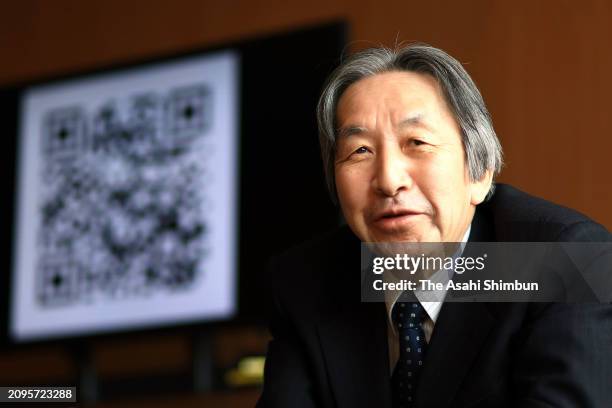 Code developer Masahiro Hara, poses during the Asahi Shimbun interview at Denso Wave headquarters on March 4, 2024 in Agui, Aichi, Japan.