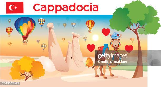 illustrations, cliparts, dessins animés et icônes de cheminées de fées de la cappadoce - cheminée de fée