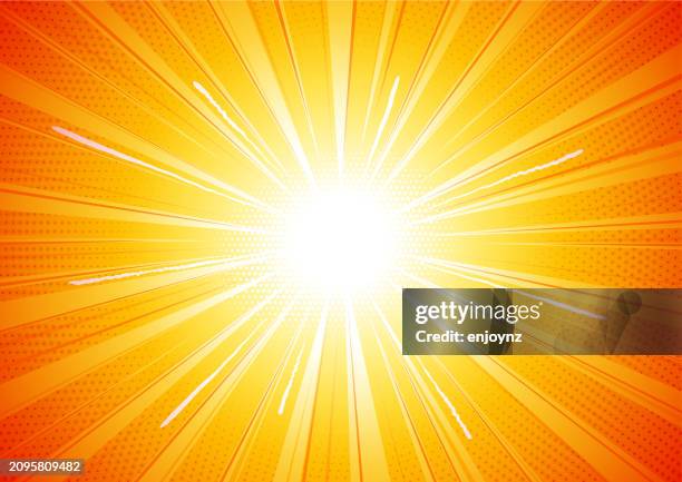 orange comic action explosion starburst - oranger hintergrund stock-grafiken, -clipart, -cartoons und -symbole