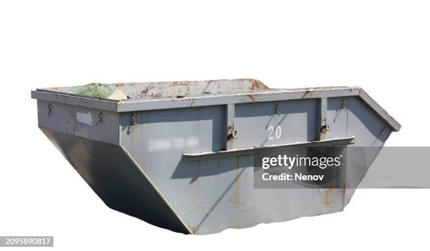 container for construction waste - skip bin stock pictures, royalty-free photos & images
