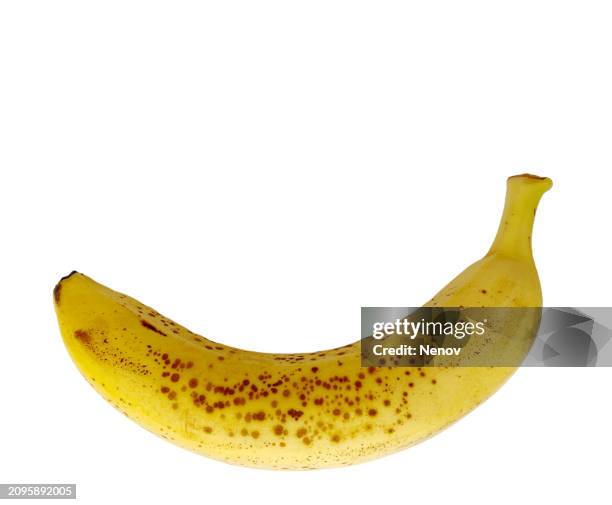 banana isolated on white background - ripe stock pictures, royalty-free photos & images