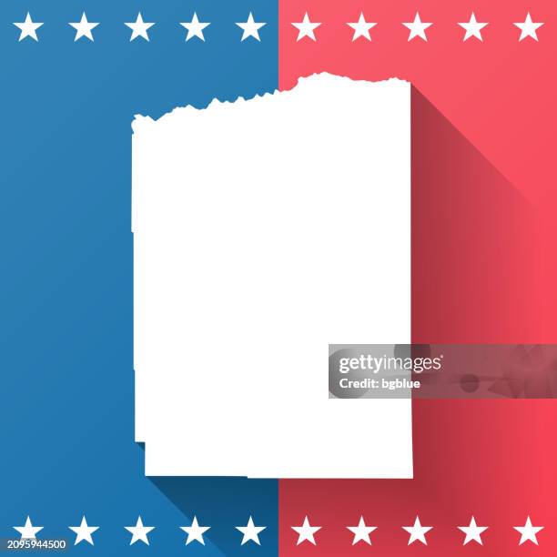 duchesne county, utah. map on blue and red background - duchesne stock illustrations