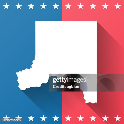 Whitman County Washington Map On Blue And Red Background High-Res ...
