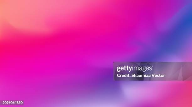 abstract blue, green , orange, pink and purple blurred gradient fluid vector background design wallpaper template with dynamic color, waves, and blend. futuristic modern backdrop design for business, presentation, ads, banner and more - pink background stock illustrations