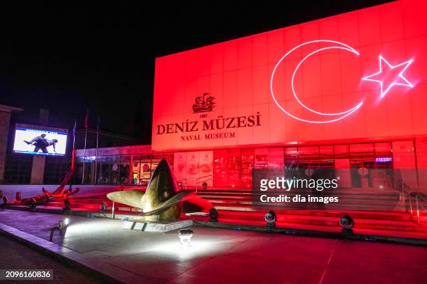 On March 18th, Martyrs' Remembrance Day and Çanakkale Victory, Beyazıt Tower and the Naval Museum in Beşiktaş were illuminated on March 18, 2024 in...