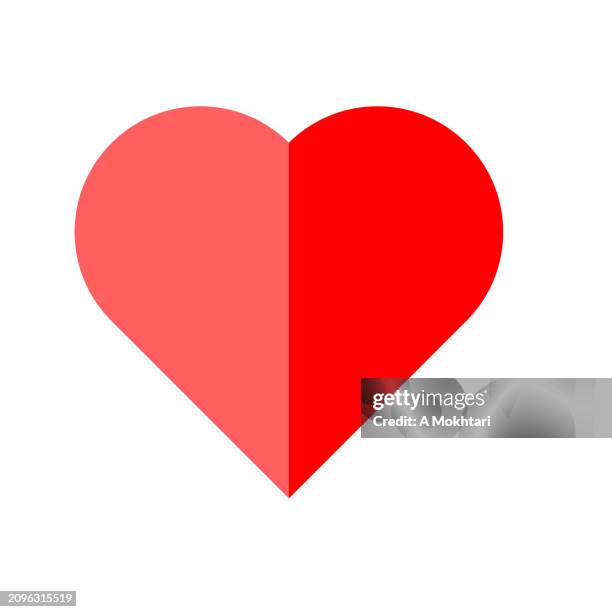 heart icon. - halved stock illustrations