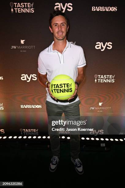 Tennis player Édouard Roger-Vasselin attends Taste Of Tennis Miami 2024 at JW Marriott Miami Brickell on March 18, 2024 in Miami, Florida.