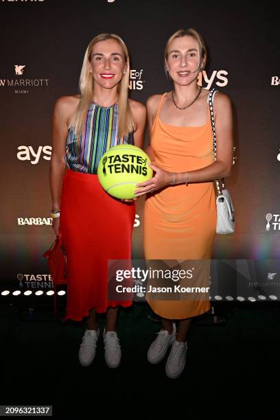 Nadiia Kichenok and Lyudmyla Kichenok attend Taste Of Tennis Miami 2024 at JW Marriott Miami Brickell on March 18, 2024 in Miami, Florida.