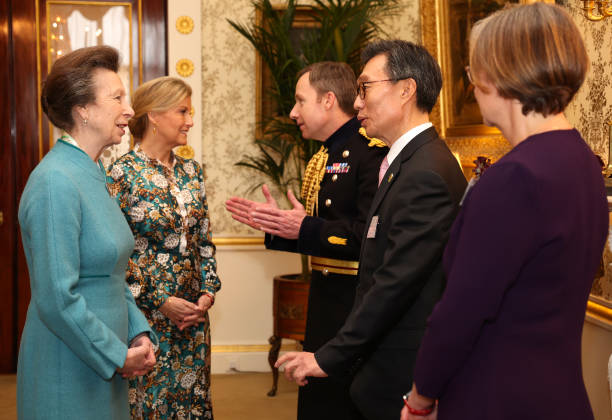 GBR: The Princess Royal And The Duchess Of Edinburgh Host Reception For Korean War Veterans