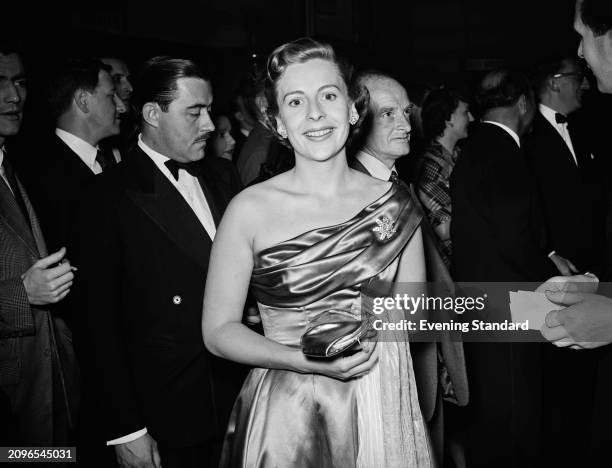 Actress Jane Hylton at a social event, August 30th 1953.