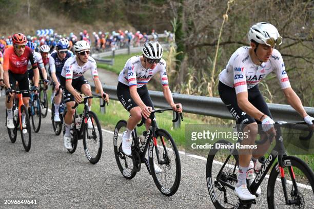 Tadej Pogacar of Slovenia and UAE Emirates Team competes during the 103rd Volta Ciclista a Catalunya 2024, Stage 2 a 186.5km stage from Mataro to...