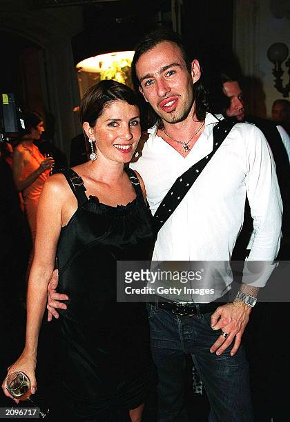 Actress Sadie Frost and Alexis Roche attend a fashion show organised by Fawaz Grossi showcasing Galliano designs and Maison de Grisogne jewellery...