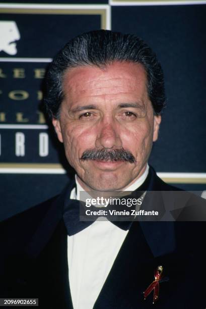 American actor Edward James Olmos attends the the 1st Annual Screen Actors Guild of America Awards, Universal Studios, 25th February 1995.