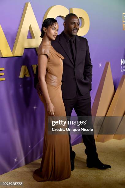 Sabrina Dhowre Elba and Idris Elba attend the 55th NAACP Image Awards at Shrine Auditorium and Expo Hall on March 16, 2024 in Los Angeles, California.