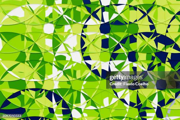 Tropical pattern background with overlapping circles