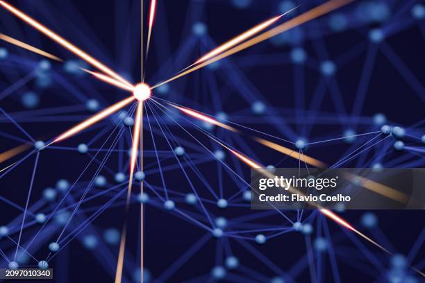 Abstract plexus structure with sparkling light