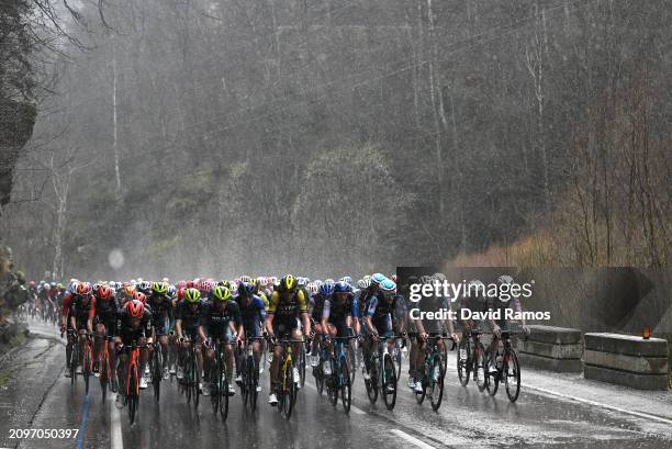 Ethan Hayter of Great Britain and Team INEOS Grenadiers, Ben Zwiehoff of Germany and Team Bora-Hansgrohe, Cyril Barthe of France and Team...