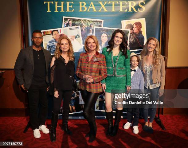 Brandon Hirsch, Kathie Lee Gifford, Roma Downey, Ali Cobrin, Asher Morrissette and Cassidy Gifford attend "The Baxters" special screening for fans...