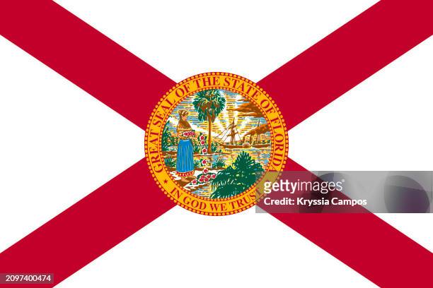 florida state flag - florida state v miami stock pictures, royalty-free photos & images