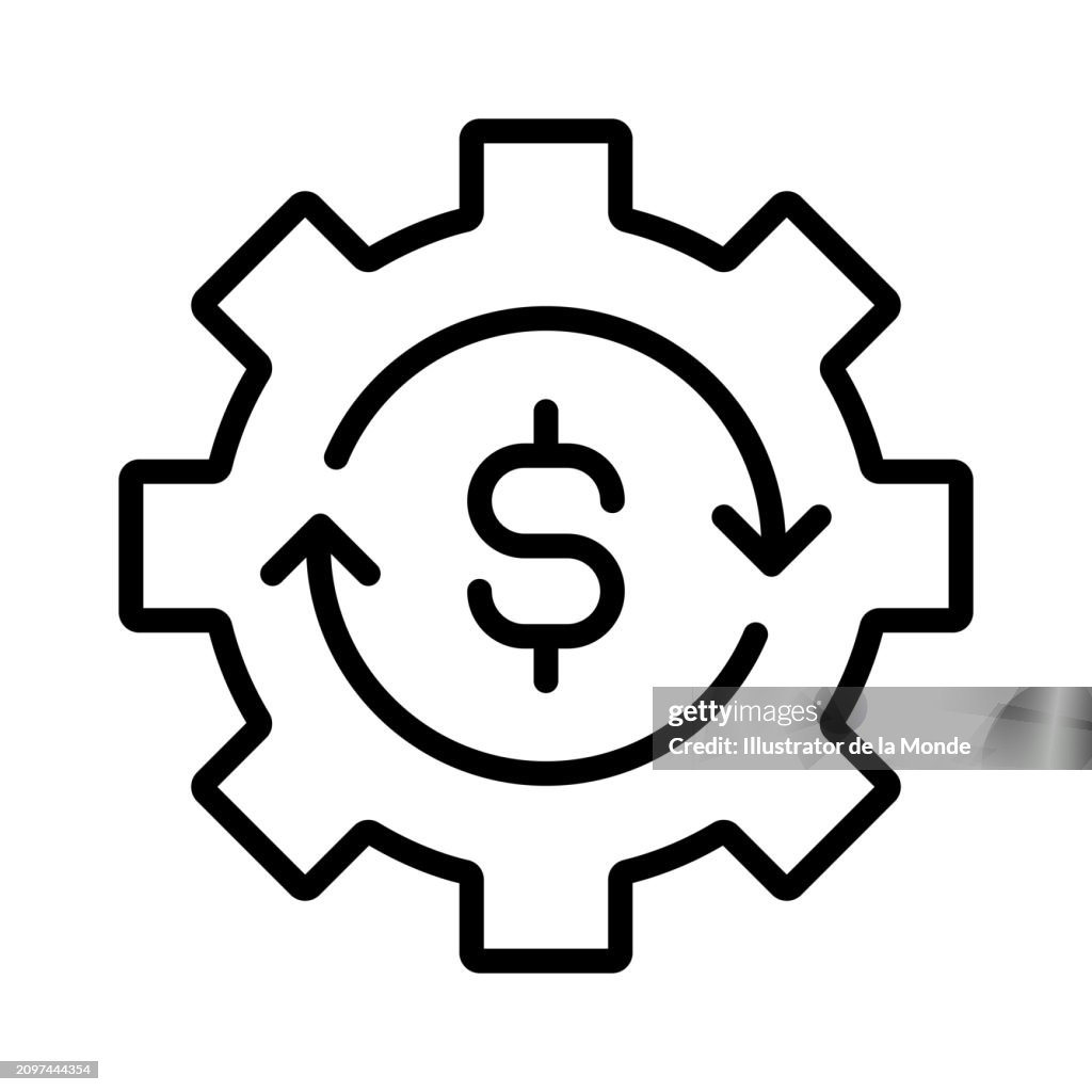Flujo De Dinero, Ganar Dinero, Retorno De La Inversión Icono De Una Sola Línea