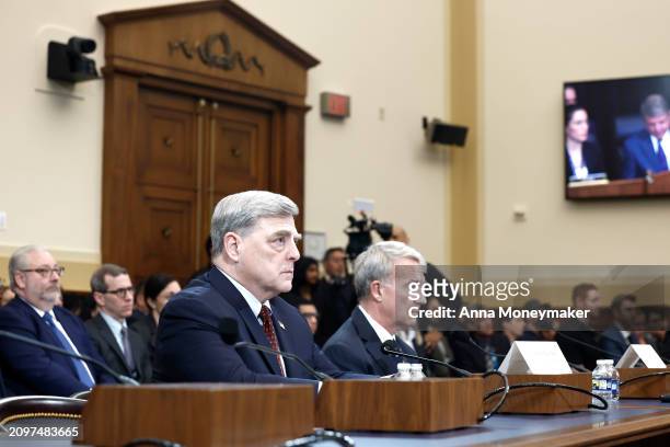 Former Chairman of the Joint Chiefs of Staff Gen. Mark Milley and former Commander of the United States Central Command , Gen. Kenneth F. McKenzie...