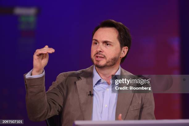 Tim Grant, chief executive officer of Deus X Capital, during a Bloomberg Television interview in London, UK, on Friday, March 22, 2024. Small-scale...