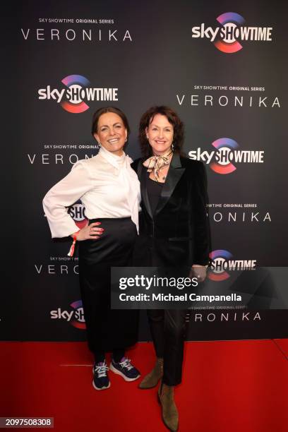 Katarina Wennstam attends the exclusive launch of new SkyShowtime Original Series, Veronika, hosted at Bio Fågel Blå Stockholm on March 19, 2024 in...