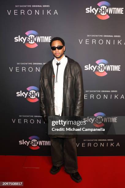 Hugo Jimenez attends the exclusive launch of new SkyShowtime Original Series, Veronika, hosted at Bio Fågel Blå Stockholm on March 19, 2024 in...