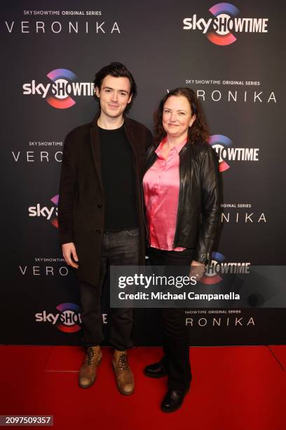 Joel Lutzow attends the exclusive launch of new SkyShowtime Original Series, Veronika, hosted at Bio Fågel Blå Stockholm on March 19, 2024 in...