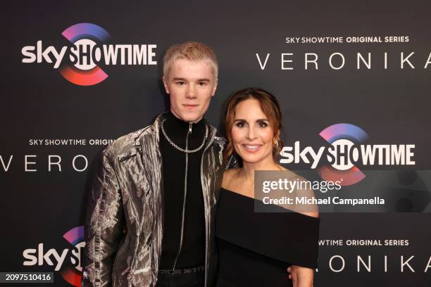 Edvin Ryding and Alexandra Rapaport attend the exclusive launch of new SkyShowtime Original Series, Veronika, hosted at Bio Fågel Blå Stockholm on...