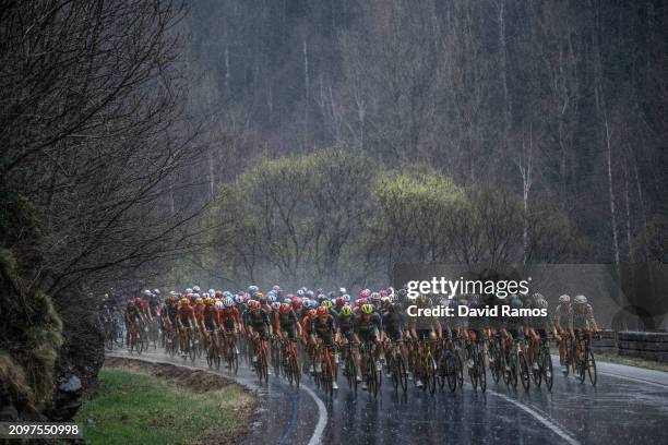 Ethan Hayter of Great Britain and Team INEOS Grenadiers, Ben Zwiehoff of Germany and Team Bora-Hansgrohe, Cyril Barthe of France and Team...