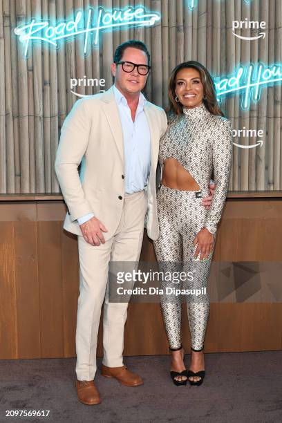 Paul Connell and Dolores Catania attend the "Road House" New York Premiere at Jazz at Lincoln Center on March 19, 2024 in New York City.