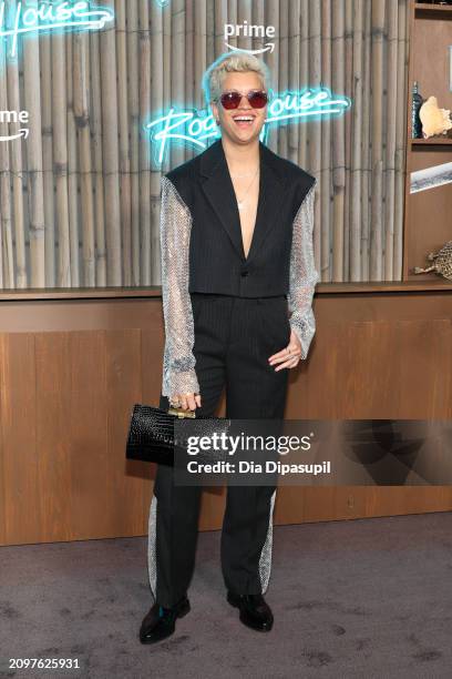 Victoria Brito attends the "Road House" New York Premiere at Jazz at Lincoln Center on March 19, 2024 in New York City.