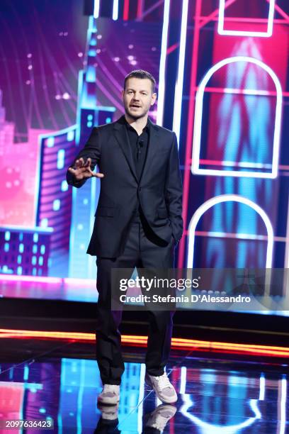 Alessandro Cattelan attends the "Stasera C'è Cattelan" TV Show on March 19, 2024 in Milan, Italy.