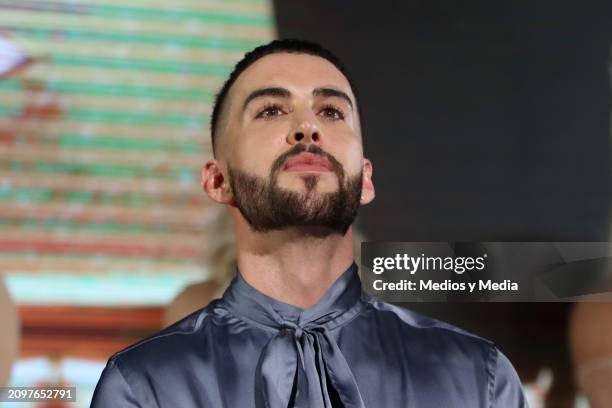 Roberto Carlo attends the press conference for the 7th season of 'Solo La Mas' on March 19, 2024 in Mexico City, Mexico.