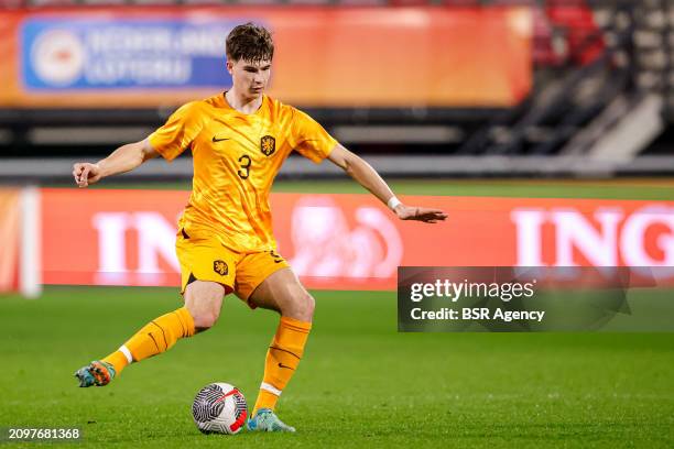 Wouter Goes of the Netherlands U21 runs with the ball during the U21 International Friendly match between Netherlands U21 and Norway U21 at...