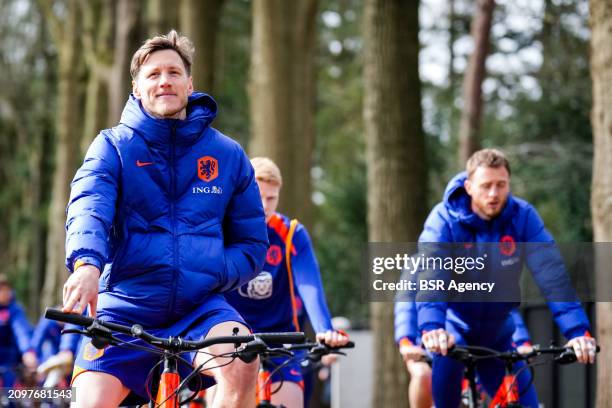 Wout Weghorst of the Netherlands during a Training Session of the Netherlands Men's Football Team at the KNVB Campus on March 21, 2024 in Zeist,...