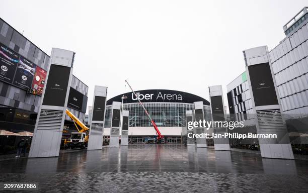 Renaming of the former Mercedes-Benz Arena to Uber Arena on March 22, 2024 in Berlin, Germany.