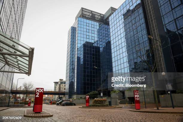 Commercial buildings housing the LD8 Data Centre, operated by Equinix Inc., at Harbour Exchange Square in London, UK, on Friday, March. 22, 2024....