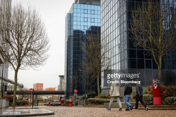 Commercial buildings housing the LD8 Data Centre, operated by Equinix Inc., at Harbour Exchange Square in London, UK, on Friday, March. 22, 2024....