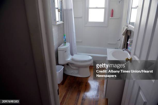 View of the bathroom at the home of Peter and Joanne Sajta on Thursday, Jan. 8 in Hagaman, N.Y. The bathroom is one of the rooms that needs to be...