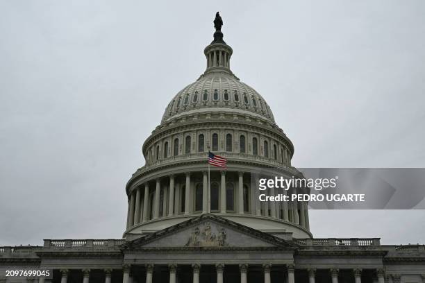 The US Capitol in Washington, DC, on March 22, 2024. The US House of Representatives voted March 22 to approve a sprawling $1.2 trillion package to...