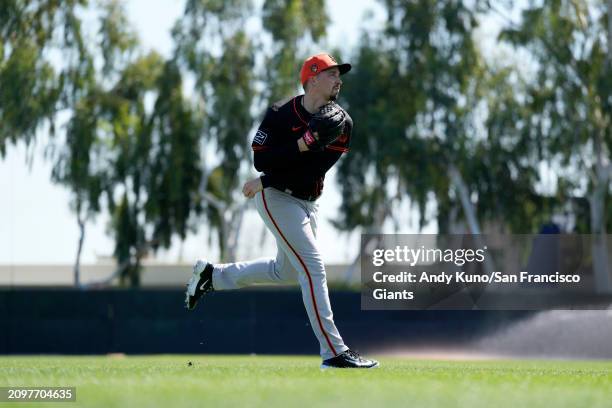 Blake Snell of the San Francisco Giants prepares for a bullpen session at Scottsdale Stadium on March 21, 2024 in San Francisco, California.