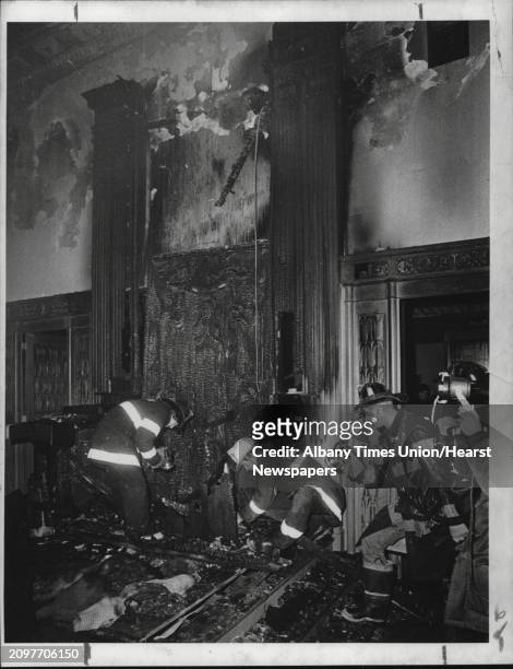 Siena College, Loudonville, New York - fire in Friary chapel - main altar area. December 11, 1980