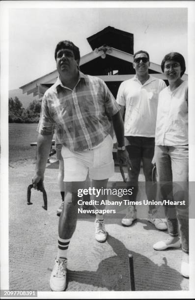 Picards Grove, New Salem, New York - Sergeant Paul Roberts Undated , Officer Cindy Reed, right, and Offiver Tony Arduini, president of the Bethlehem...