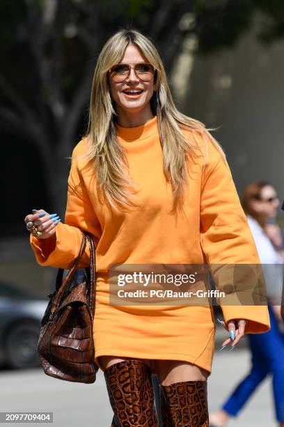 Heidi Klum is seen on March 22, 2024 in Los Angeles, California.